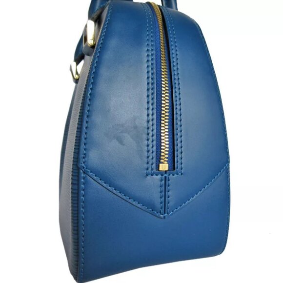 Auth LOUIS VUITTON Epi Sablon Handbag Toledo Blue Epi Leather - Picture 6 of 12